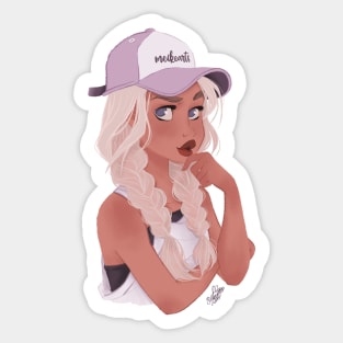 Cappy Girl Sticker